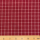 Red Checkered Plaid Fabric - 2 Yard Cut, 100% Cotton, 130gsm - for Holiday Home Decor Sewing Apron Kitchen Linens Tablecloth Chr