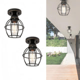 WISBEAM Oil Rubbed Bronze Semi Flush Mount Ceiling Light Fixture, E26 Medium Base MAX 60W, Metal Housing, ETL Rated, Bulbs NOT I