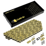 Caltric Golden 530-Pitch 120-Links O-Ring Drive Chain Compatible with ATV/UTV/Quad/Side X Side/Motorcycle/Dirtbike/with Rivet an