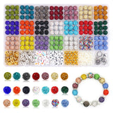 501 Pcs Rhinestone Bead Kit for Bracelet, 10mm Sparkle Clay Crystal Beads for Jewelry Making, 21 Colors Shiny Disco Ball Beads f