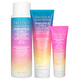 Pacifica Beauty Pineapple Curls 3-Step Hair Care Kit: Curl Defining Shampoo + Conditioner + Pineapple Swirl Curl Cream - Enhance