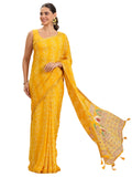 Libas Women6 Georgette Sarees (16239_Yellow 2)