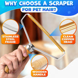 2 Pack Reusable Metal Lint Remover Tool - Durable Pet Hair Remover Tool with Wooden Handle | Portable Fabric Shaver Fuzz Cleaner