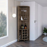 Essential Corner Bar Cabinet -Living Room -Dark Brown