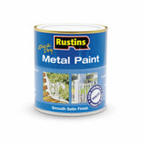 Rustins MPWH500 500ml Quick Dry Metal Paint - White