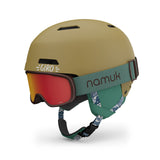Giro Crue Combo Pack Kids Ski Helmet - Snowboarding Helmet with Matching Goggles for Youth, Boys & Girls Namuk Gold/Northern Lig