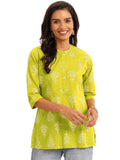 Libas Women'S Cotton Printed Straight Kurti (29716 Mustard