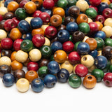 Luyoaozy 600pcs Colorful Wooden Beads 10mm Wood Beads for Bracelet Necklace Jewelry Making DIY Craft(10mm-600Pcs)