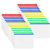 Zipper Pouch Document Bag, 26 Pcs Zip File Folders, Pvc Waterproof Zip Document Filing Folder With 4 Colors, A4 Size/Us Letter S