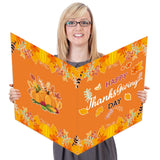Jumbo Happy Thanksgiving Greeting Card with Envelope Giant Thanksgiving Card Celebrations Fall Holiday Parties Autumn Harvest Su