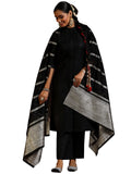 Libas Women's Silk Blend Kurta Set (39047_Black