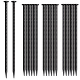 MSWY 16 Inch Rebar Stakes 20 Pack Heavy Duty Ground Anchors 1/2 Inch Diameter Galvanized Steel Asphalt Anchoring Metal Spikes fo