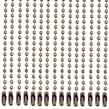 Lemonkey 20Pcs Bronze Ball Beads Chain Bulk Keychain Rings Metal Chain, 4 Inch Dog Tag Metal Small Chain with Connectors for Han