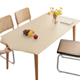 Huierxun PU Stretch Fitted Rectangle Tablecloth with Elastic Edge 24 x 47 Inch Waterproof Oil Proof Table Cloth Wipeable Table C