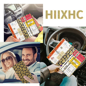 Car Registration and Insurance Card Holder - Leather Vehicle Glove Box Automobile Documents Paperwork Wallet Case Organizer for