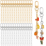 Liliaafar 50 Set Keychain Making Kit Metal Keychain Clips with Key Ring Swivel Snap Hook Lobster Claw Clasps Extender Chain Bulk