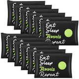 Ziliny 12 Pcs Tennis Makeup Bags Sport Themed Team Gifts Cosmetic Bags Portable Canvas Zipper Pouch Travel Toiletry Organizer fo