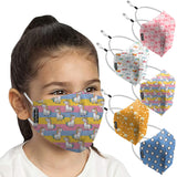 Priviu Kids Face Masks For Girls & Boys 3 To 6 Years, Washable, Reusable, Comfortable Pollution Face Mask With Adjustable Over H