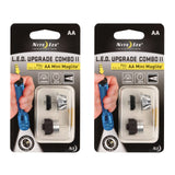 Nite Ize LED Upgrade Combo II Compatible with AA Mini Maglite - Convenient Flashlight Kit with LED & Tail Cap Switch - Powerful 