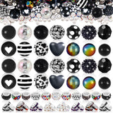 Wurosi 112 Pcs Beads for Pens, Spacer Beads, Chunky Bubblegum Bead, Rhinestone Bead for DIY Beadable Pen Jewelry Making