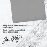 Tim Holtz Media Grip Mat - Non-Slip Reusable Silicone Pad For Stamping, Inking, And Crafting - Compatible With Glass Media Mats,