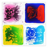 LONGKING 12 X 12 4-Pack Sensory Floor Tiles for Activity Play Centers for Children, Liquid Tiles, Autism Sensory Poducts