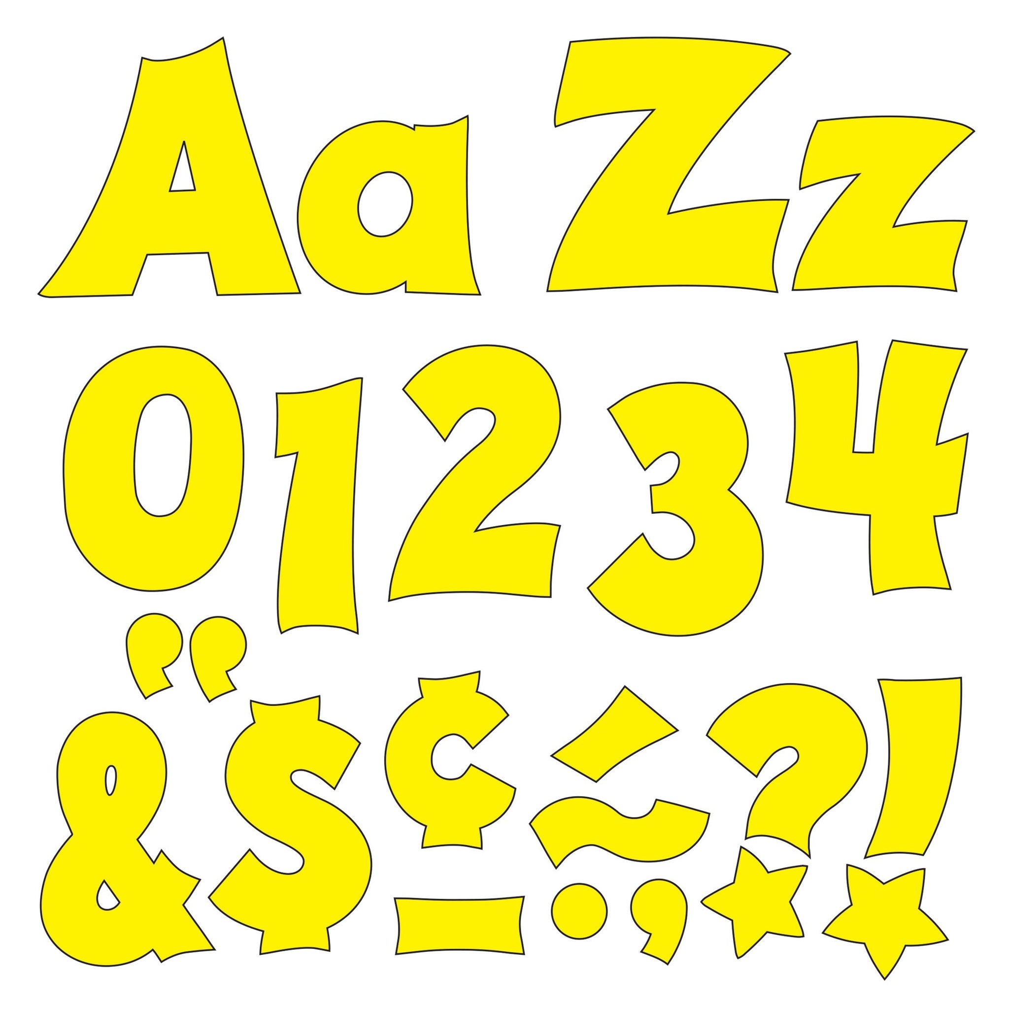 TREND enterprises, Inc. T-79804 Yellow 4 Friendly Combo Ready Letters