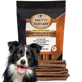 BRUTUS & BARNABY USA Sweet Potato Dog Treats - Grain Free, Peanut Butter Crunchy Sticks are Great Tasting, Promotes Positive Dog