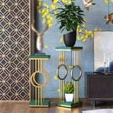 Livingloom Plant Stands Modern Minimalist Hotel Plant Racks 2 Pcs Side Table Industrial Style 2Tier Storage Shelf Metal Bedside 