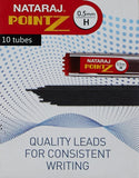 Nataraj Lead Pointz 0.5Mm H Refill For Mechanical Pencils, Smooth Dark Lead, Break Resistant, Perfect For The Classroom, Comfort