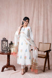 Gosriki Women'S Cotton Blend Straight Printed Kurta With Pant & Dupatta (Nairiti White-Gs_4Xl_White_Xxxx-Large),White,4,B0D5VKLS3V