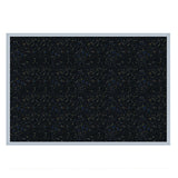 Ghent Bulletin Board, Recycled Rubber, Aluminum Frame, 48.5 x 60.5, Confetti (ATR44CF) Made in USA