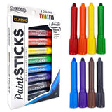 ArtSkills Paint Sticks for Kids, Solid Tempera Paint Sticks with Caps, Quick Drying Washable Paint for Toddler Art Supplies, 8 p