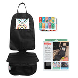 Nuby x Safe In The Seat Car Seat Protector - Compatible with Rear & Forward Facing Car Seats - Visual Learning Pocket, Mesh Stor