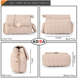 Adisa Women'S Girls Quilted Cross Body Sling Bag With Height Adjustable Belt (Sl5144_Off White),Off-White,,B0DGTMNCFS