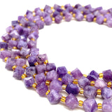 ABCGEMS Brazilian Lepidolite Beads (A Revolutionary Cutting Technique Brings a More Dynamic Look to a Traditional Cube) Diamond-
