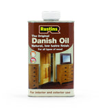 Rustins Danish Oil 1 Litre - Rich, Natural Glow - Enhances Wood Grain Beautifully, Professional-Grade Finish, Easy DIY Applicati