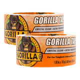Gorilla Crystal Clear Repair Duct Tape, 1.88 x 18 yd, Clear, (Pack of 2)