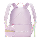 LISINUO Kids Backpacks for Girls Backpack School Bookbag for Teenage Cute Book Bag Send Pendant (Purple)