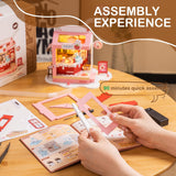Wowood DIY Mini House Building Miniature Kit Milkbox, Miniature Lifestyle Bookshelf Decoration, Cute Craft Kits for Women or Gir