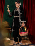 Libas Women'S Velvet Kurta Set (39037_Black