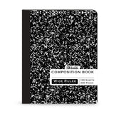 Bazic Composition Book Wide Ruled 100 Sheet Black Marble Notebook, Writing Journal Comp Lined Notebooks For School, 1Pack