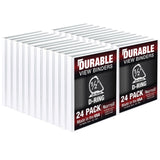 Samsill Durable 0.5 Inch Binder, Made in The USA, D Ring Binder, Customizable Clear View Cover, White, 24 Pack, Each Holds 125 P