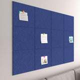 Baysola Large Cork Boards for Walls - 48 x 36 Self Adhesive Felt Wall Tiles, Ideal for Office Wall Organizing Bulletin Board, Ea