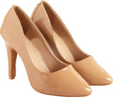 Shoetopia Womens/Girls Tan Solid Stiletto Pumps,Tan,8,B09NC16MB1