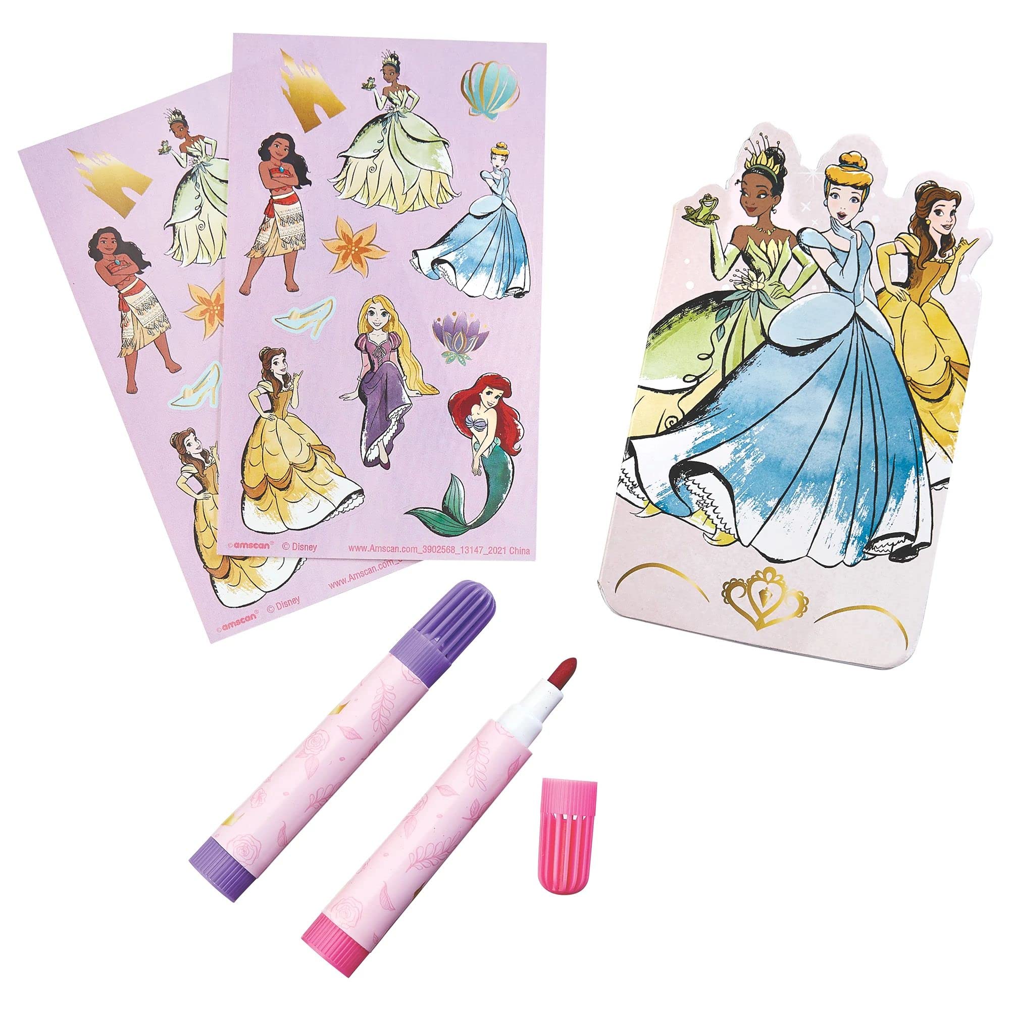 Stationery Set (5 x 3) - Pack of 5 - Colorful Gluebound Notebook, 2 Sticker Sheets & 2 Markers for Kids, Creative & Fun Lear