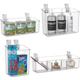 vacane Hanging Basket with Removable Hooks, Plastic Over Cabinet Door Organizer for Organizing Over The Cabinet Organizer Holder
