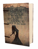 Purpledip Vintage Journal Dancing In The Rain: Handmade Paper Diary Notebook In Digital Print Hard Cover (11308)