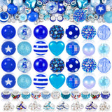 Wurosi 28 Pcs Chunky Bubblegum Beads and 84 Pcs Large Hole Spacer Bead, 16/17/20mm Focal Bead for Beadable Pens, Large Beads for