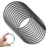 12pcs Loose Leaf Binder Rings, 4 Inch Large Metal Book Paper Clip Rings Keychain Keyrings Hoop for Index Cards Flash Cards Noteb
